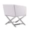 Manhattan Comfort Hollywood Lounge Accent Chair in White and Polished Chrome AC050-WH - alternate 2